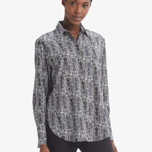 MM Lafleur The Blake Shirt Rococo Print Button Down Collar Career Size Medium